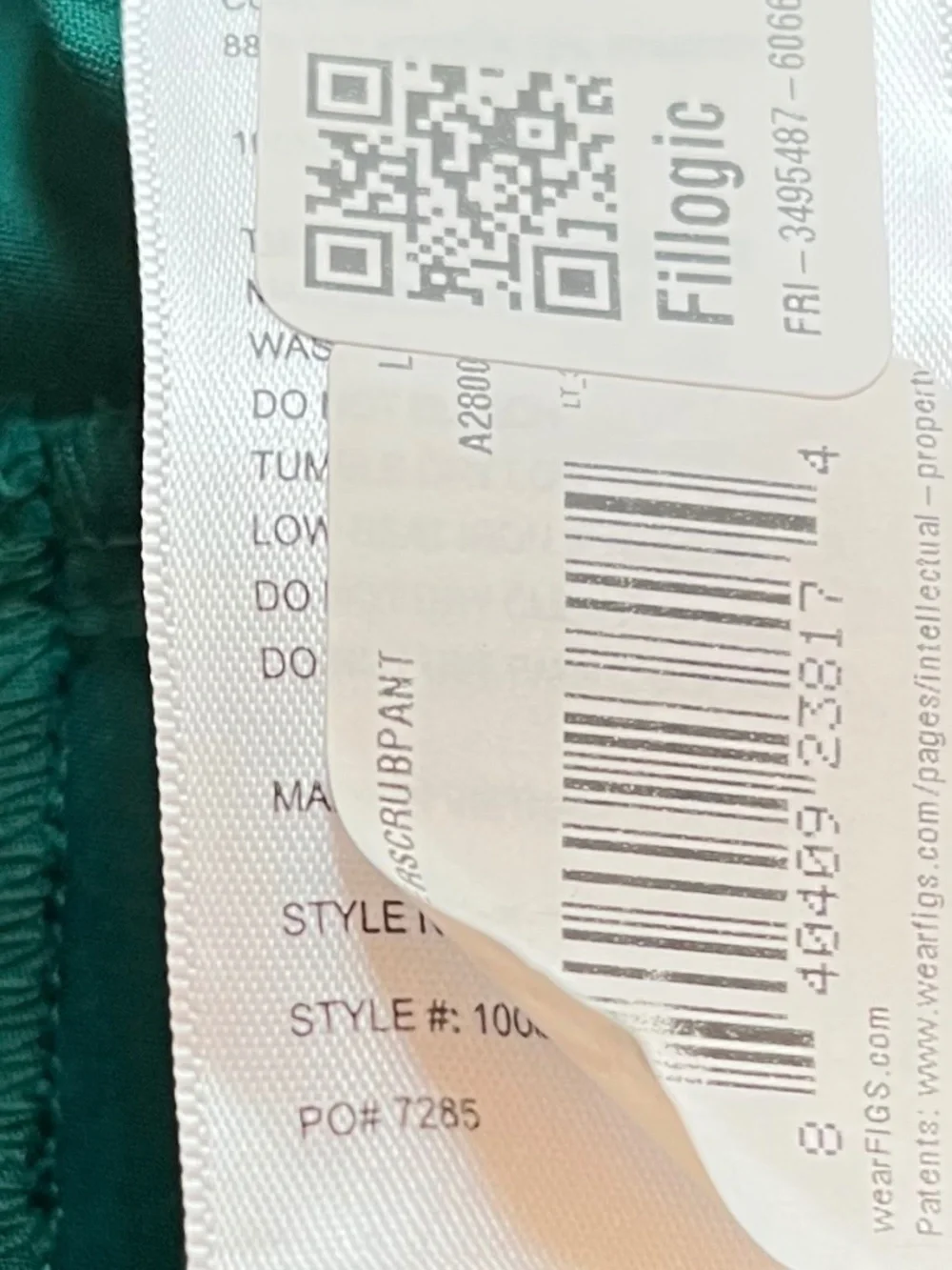 Figs Tansen Hunter Green (PO# 7285) Joggers Size L NWOT